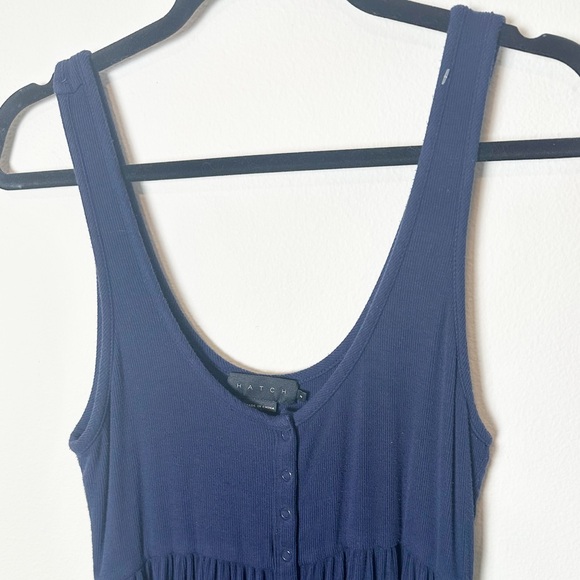 Hatch The Softest Rib Nursing Tank Dress Navy Blue Pockets 2 Medium - Picture 3 of 9